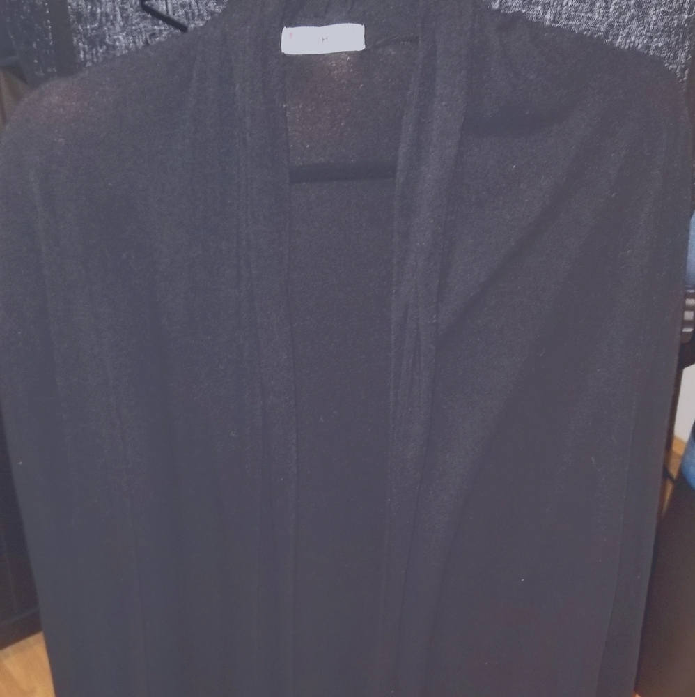 Long black cardigan
